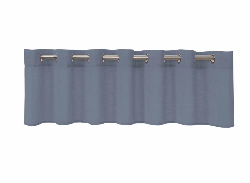Gardinkappa NOAH 45x250 cm, enfärgad öljettkappa, blå