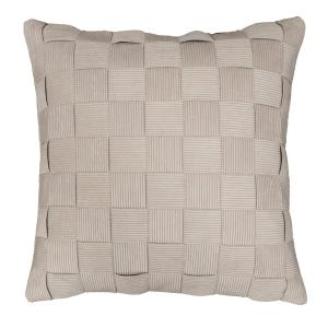 Kuddfodral CHECK stl. 45x45 cm, flätad manchester, creme