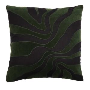 Kuddfodral TIBOR stl. 45x45 cm, zebramönster, grön och svart