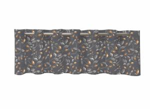 Gardinkappa NYPON stl. 50x250 cm, bladslingor och nypon, grå
