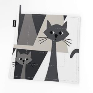 Grytlapp Kitty, tuffa katter, Stl. 22x22 cm, grå