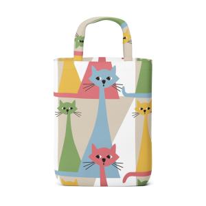 Tygpåse med färgglada katter