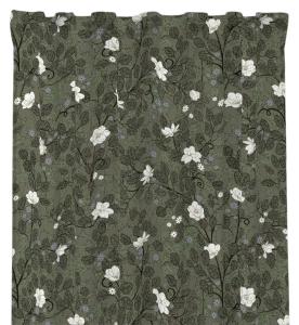 Gardin BEATRICE stl. 2x120x250 cm, blommigt i grönt