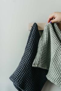 Kökshandduk WAFFLE, enfärgad med våffelstruktur, Stl. 40x60 cm, Grå