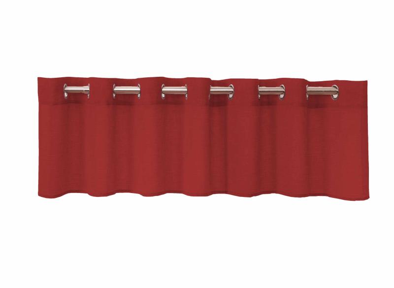 Gardinkappa NOAH, enfärgad tunn öljettkappa, Stl.45x250cm röd