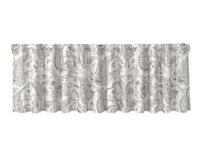 Gardinkappa Paisley, med multiband, stort paislymönster i linnelook. Stl. 50x250 cm, Beige
