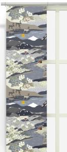 Panelgardin Fjällvandring, renar i fjällen, Stl: 2st 43x260cm, blå