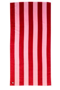 Badlakan, Beachfrotte HAPPY i mjuk velour med ränder i rosa och rött