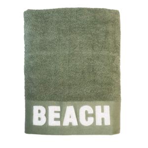 Badlakan, Beachfrotte STRAND i mjuk grön velour med text Beach längst ned