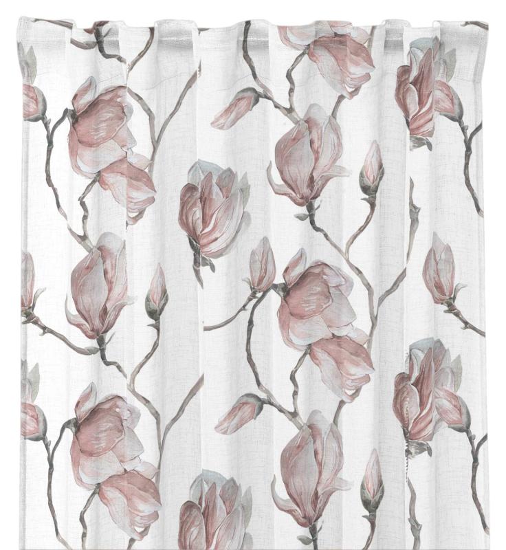 Gardin Malin, stora magnolior med multiband. 2 pack. Stl. 2x140x250 cm, Rosa