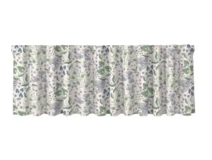 Gardinkappa Liv, med slingrande växter. Stl. 50x250 cm, linne/grön