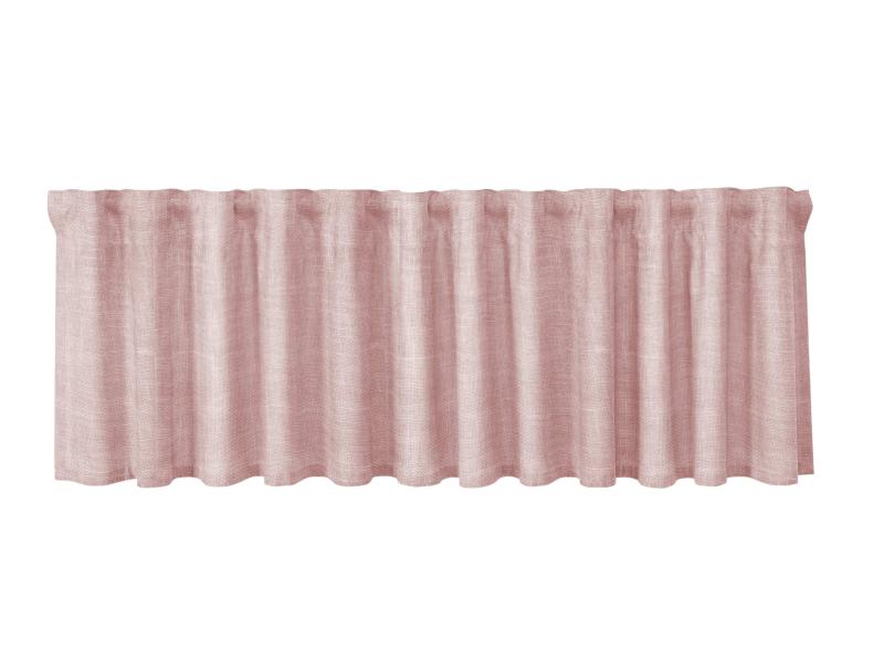 Gardinkappa LINN, enfärgad tunnare linne, Stl. 50x250 cm, Ljusrosa