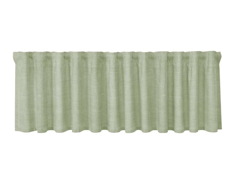Gardinkappa LINN, enfärgad tunnare linne, Stl. 50x250 cm, Ljusgrön
