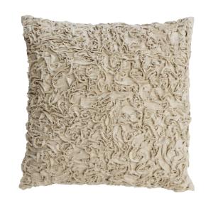 Kuddfodral Brad, med häftigt mönster av rivna trasor. Stl. 45x45 cm, Sand