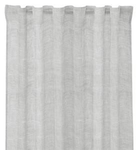 Gardin Linn, enfärgad tunnare linne, Stl. 2x140x250 cm, Ljusgrå