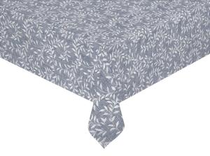 Vaxduk på metervara, SMALL LEAF, med små bladkvistar, blå