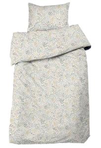 Bäddset HAGE 2-dels, blad och blommor, Stl.150x210cm, 50x60cm, multi Pastell