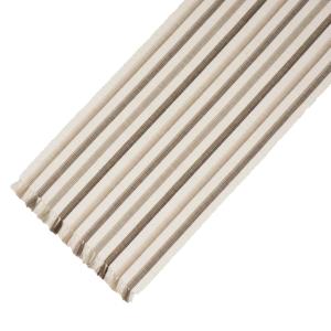 Bordslöpare Emma, randig med frans, Stl. 35x120 cm, Beige, brun, offwhite
