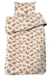 Bäddset Ylva, 2-dels med blommor Stl.150x210, 50x60 cm, Vit, orange