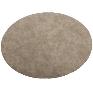Bordstablett Vejby, oval i läderlook, Stl. 45x32 cm, Nougat