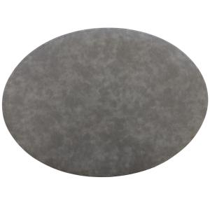 Bordstablett Vejby, oval i läderlook, Stl. 45x32 cm, Grafit