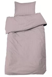 Bäddset SQUARE stilrent rutigt påslakanset med hotellkänsla i skön satin i rosa