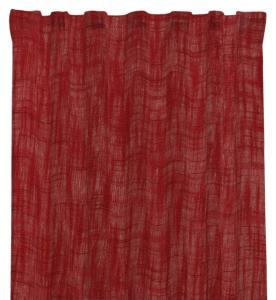 Gardinlängd BRUCE, enfärgad med struktur, julröd
