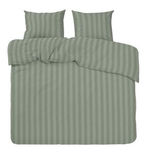 Bäddset MIRAGE KINGSIZE, stilig vävd rand med hotellkänsla i skön satin i grönt
