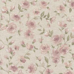 CTC Metervara ROSE, med rosor avtorkningsbar, bredd 140 cm, rosa