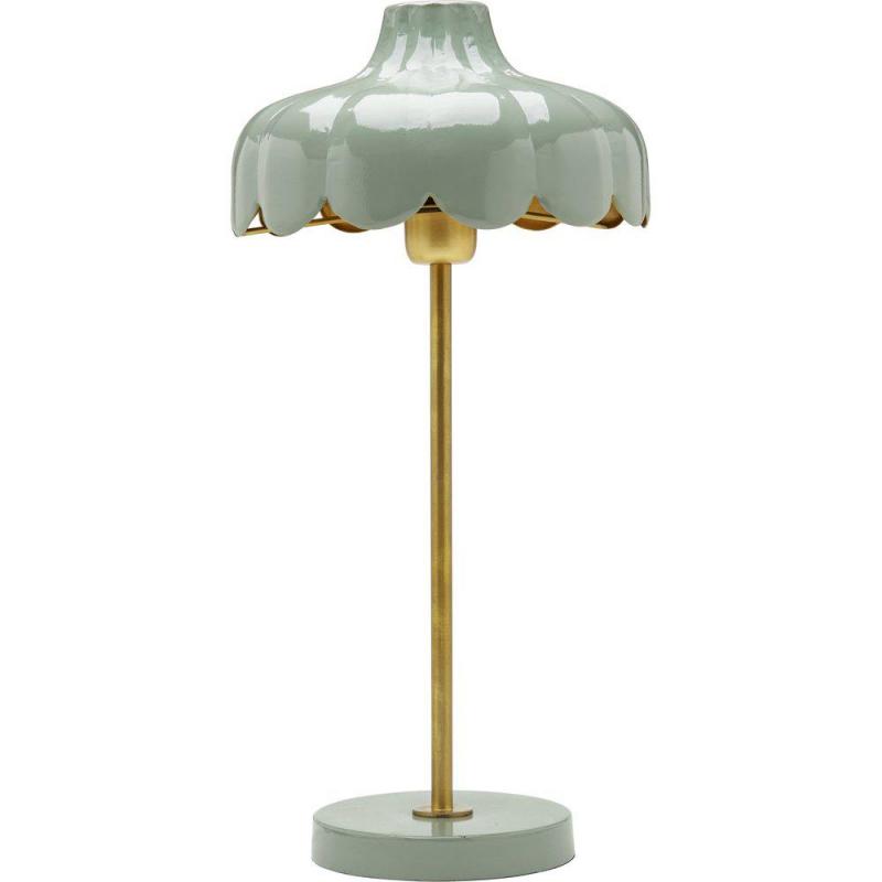 Lampfot/Bordslampa, WELLS 50cm, Grön/Guld.