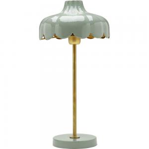Lampfot/Bordslampa, WELLS 50cm, Grön/Guld.