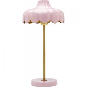 Lampfot/Bordslampa, WELLS 50cm, Rosa/Guld.