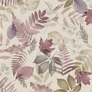 Stuvbit på 2,0 meter av Gardinkappa BLADVERK på metervara med stora löv i ljungfärger