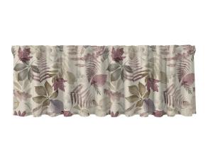 Stuvbit på 2,0 meter av Gardinkappa BLADVERK på metervara med stora löv i ljungfärger