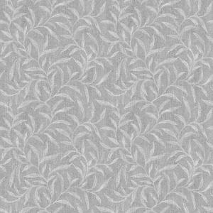 Gardinkappa CAMEBRIDGE på metervara med slingrande smala blad i grått