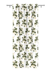 Gardinlängd Astrid, 1 pack, 140x240cm, pelargon i svagt gul, vit botten