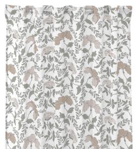 Gardin ELLEN med beige blommor och gröna slingrande blad