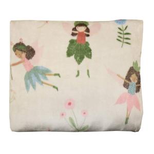 Barnpläd ÄLVOR med söta små älvor i rosa