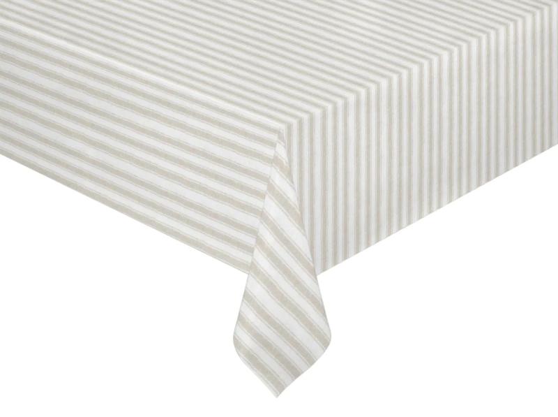 Stor Duk ANNA med smala ränder i linne och offwhite