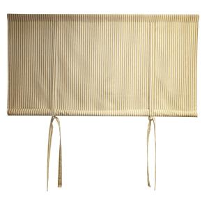 Hissgardin ANNA med smala ränder, finns i flera bredder i havregult och offwhite