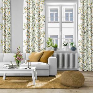 Gardinlängd 1p,140x240cm Citrusträdet, citroner, lime och apelsiner, Gul/Orange/Grön