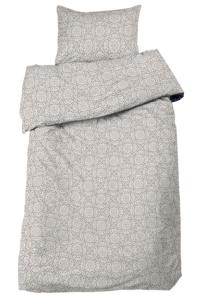 Bäddset Malva med blommor i medaljongmönster i beige toner