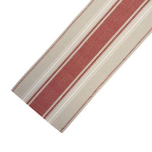 Löpare HENRY, vävd randig bordslöpare i beige och rött