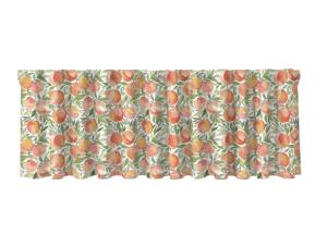 Gardinkappa PERSIKOR med orangegula persikor och gröna blad