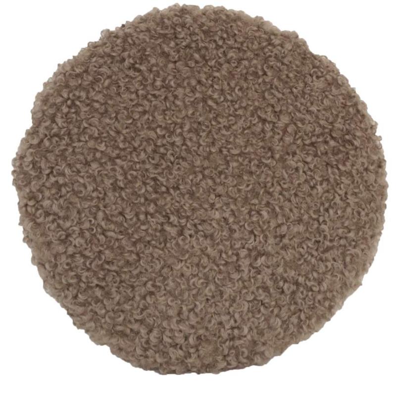 Sittdyna BAGGE i beige fårpälsimmitation, baksida med antislipp