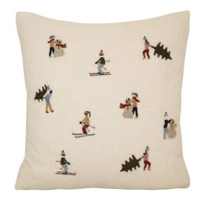 Kuddfodral UT I BACKEN, med broderade motiv på teddykvalite