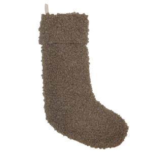 Julstrumpa BAGGE i beige fårpälsimmitation