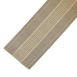 Löpare OSSIAN, vävd randig ripslöpare i grönt och linnefärg