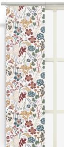 Panelgardin Lyckeflykt, fantasifullt mönster med harar och blommor, Stl: 2st 43x240cm, multi, dova färger