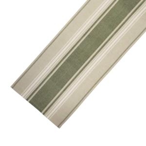 Löpare HENRY, vävd randig bordslöpare i beige och grönt